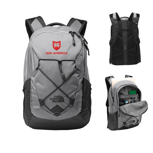  The North Face Mid Grey/Asphalt Grey Groundwork Backpack - Mid America Stacked