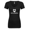 Thumbnail image for  Next Level Womens Black Ideal V Tee