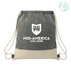 Thumbnail image for  Split Recycled Cotton Natural/Black Drawstring Bag