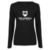 Thumbnail image for  Womens Black Long Sleeve V Neck Tee 