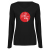 Thumbnail image for  Womens Black Long Sleeve V Neck Tee 