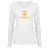 Thumbnail image for  Womens White Long Sleeve V Neck Tee
