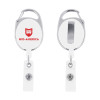 Thumbnail image for  White Oval Retractable Badge Holder w/Clip