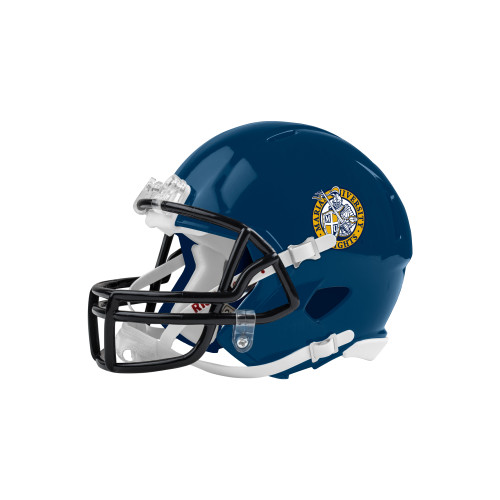  Univ Riddell Replica Navy Mini Helmet - Athletic Mark Seal