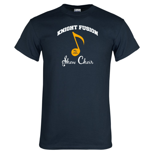  Navy T Shirt - Knight Fusion Arched over Music Note