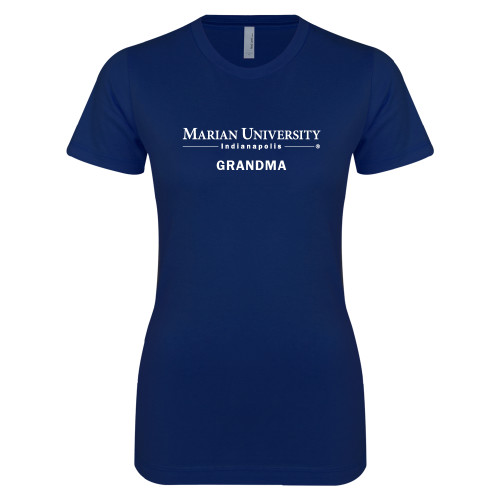  Next Level Womens Navy Boyfriend Tee - Grandma
