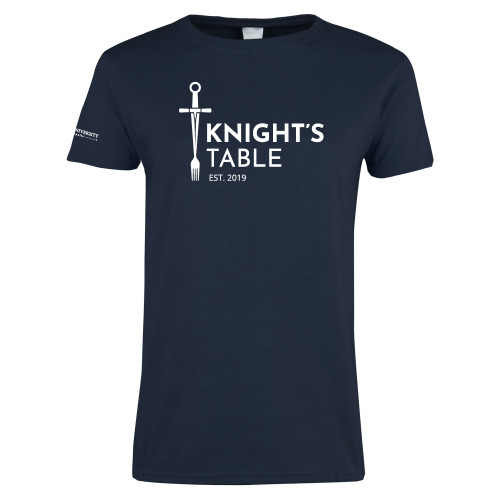  Womens Short Sleeve Navy Tee - Knights Table Alternative Mark