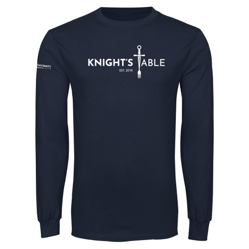  Navy Long Sleeve T-Shirt - Knights Table