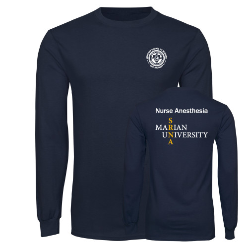  Navy Long Sleeve T-Shirt - Leighton School of Nursing