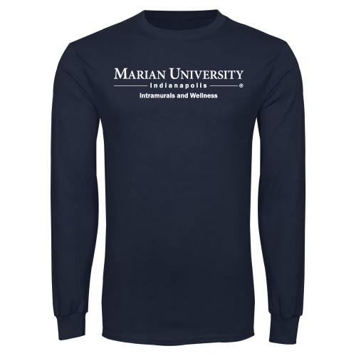  Navy Long Sleeve T Shirt - Intramurals and Wellness