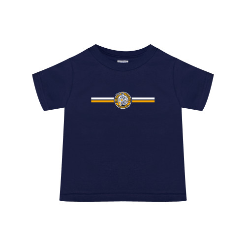  Toddler Navy T Shirt - Circle Logo with Lines