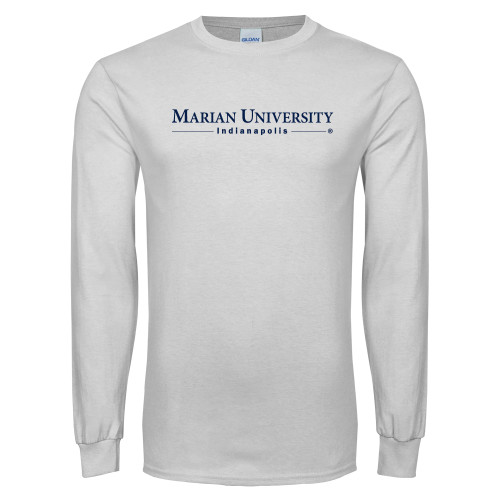  White Long Sleeve T Shirt - Primary Mark