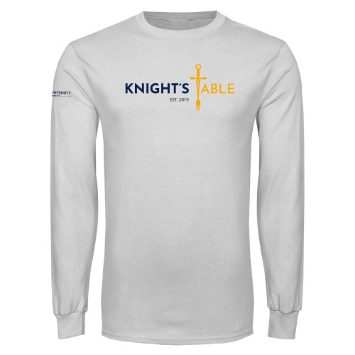  White Long Sleeve T Shirt - Knights Table