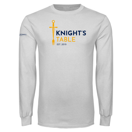  White Long Sleeve T Shirt - Knights Table Alternative Mark