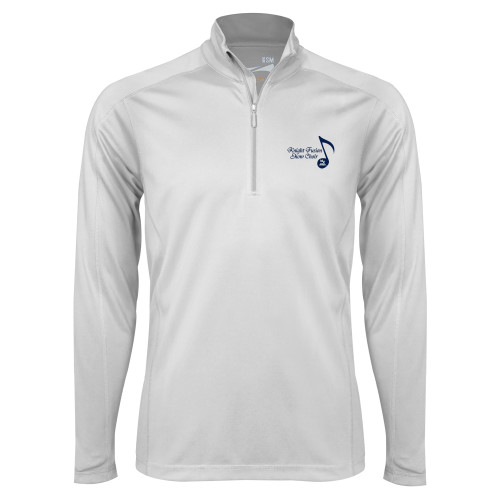 Syntrel White Interlock 1/4 Zip - Knight Fusion Show Choir Music Note