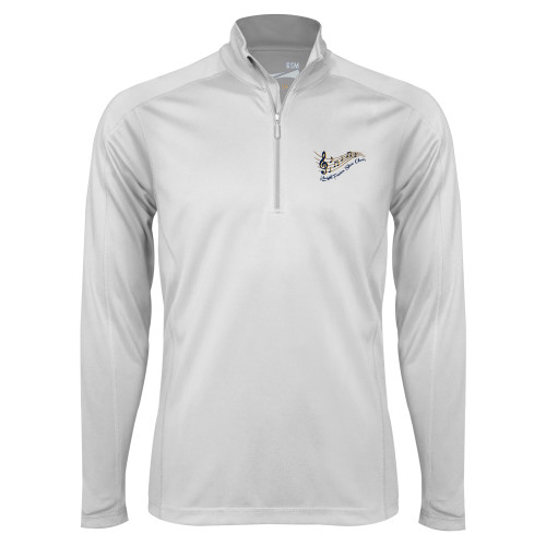  Syntrel White Interlock 1/4 Zip - Knight Fusion Show Choir Music Bar