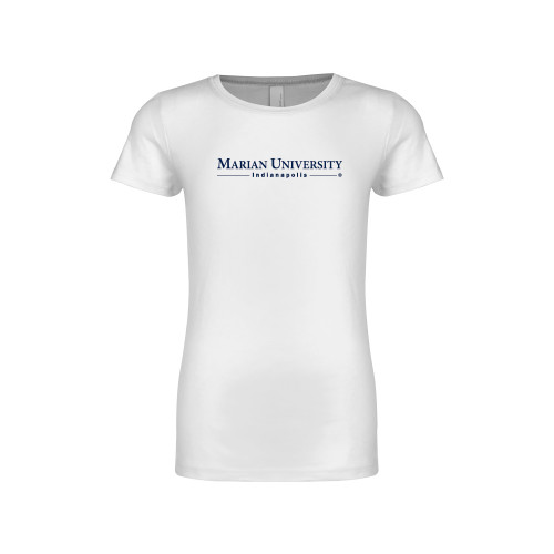  Next Level Girls White Fashion Fit T Shirt - Primary Mark