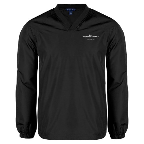  Black V Neck Raglan Windshirt - COM Alt - Mind Body Spirit