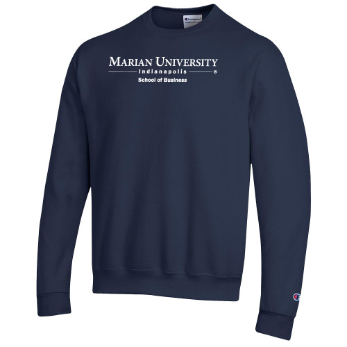  Champion Navy Fleece Crew - Byrum  School of Business Horizontal
