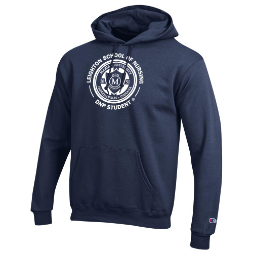  Champion Navy Fleece Hoodie - Leighton School of Nursing