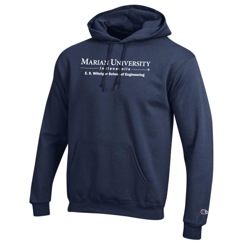  Champion Navy Fleece Hoodie - E S Witchger School of Engineering