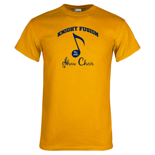  Gold T-Shirt - Knight Fusion Arched over Music Note