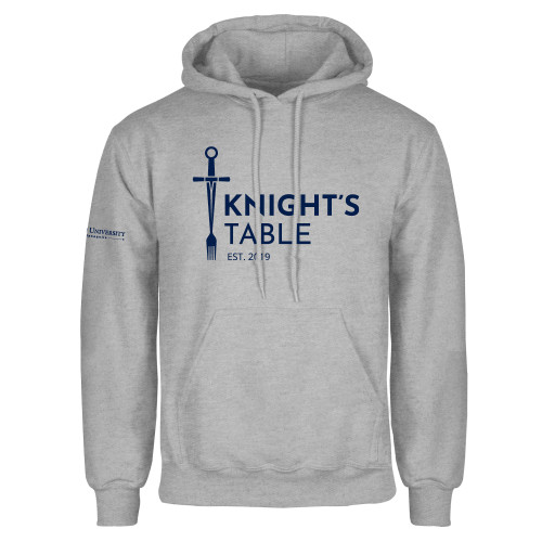  Grey Fleece Hoodie - Knights Table Alternative Mark
