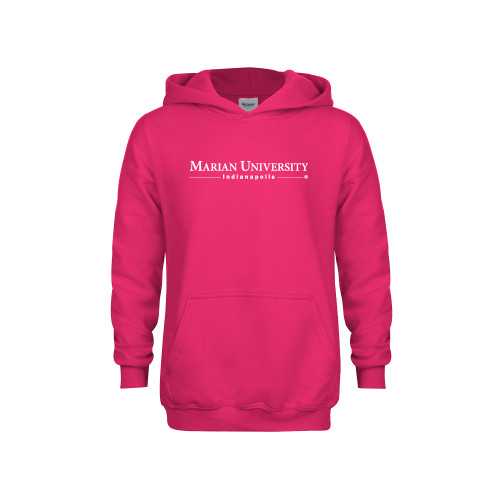  Youth Hot Pink Fleece Hoodie - Primary Mark