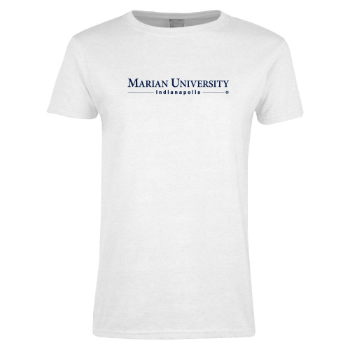  Womens White Short Sleeve Tee - Primary Mark