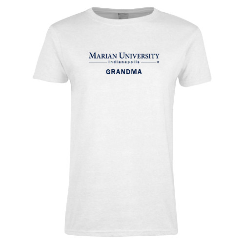  Womens White Short Sleeve Tee - Grandma