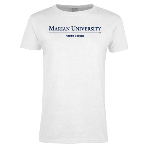  Womens White Short Sleeve Tee - Ancilla College