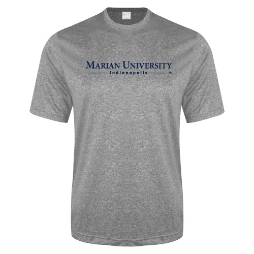  Grey Heather Performance Contender Tee - Primary Mark