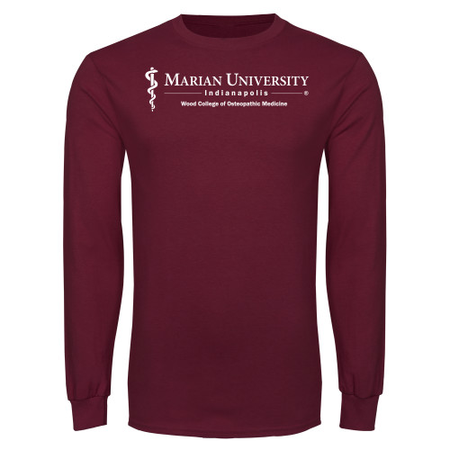  Maroon Long Sleeve T-Shirt - College of Osteopathic Medicine