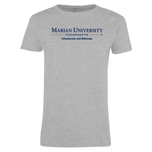  Womens Grey Short Sleeve Tee - Intramurals and Wellness