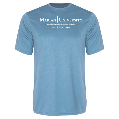  Light Blue Performance Tee - COM Alt - Mind Body Spirit