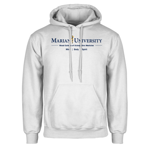  White Fleece Hoodie - COM Alt - Mind Body Spirit