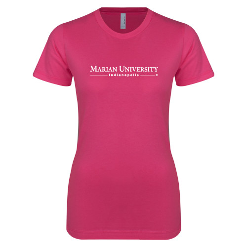  Next Level Womens Fuchsia Boyfriend Tee - Primary Mark