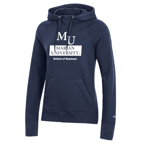  Champion Womens Navy Pull Over Hood - Byrum  School of Business Stacked Color Blocked