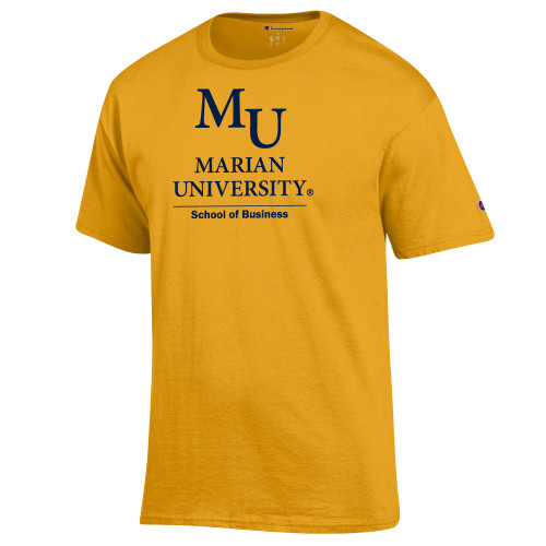  Champion Gold T Shirt - Byrum  School of Business Stacked