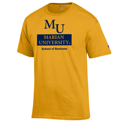  Champion Gold T Shirt - Byrum  School of Business Stacked Color Blocked