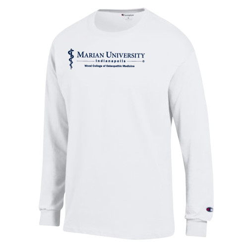 Champion White Long Sleeve T Shirt - College of Osteopathic Medicine