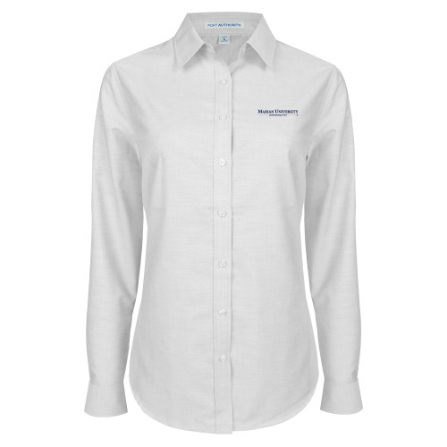  Womens White Oxford Shirt - Primary Mark