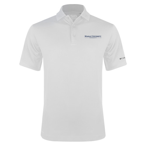  Columbia White Omni Wick Drive Polo - Primary Mark