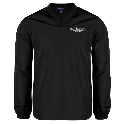  Black V Neck Raglan Windshirt - COM Alt - Mind Body Spirit