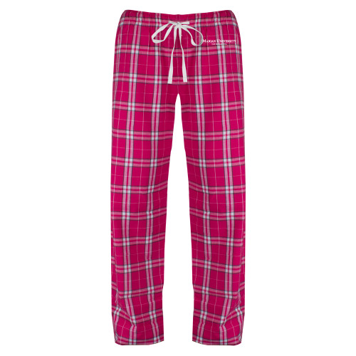  Womens Dark Fuchsia/White Flannel Pajama Pant - Primary Mark