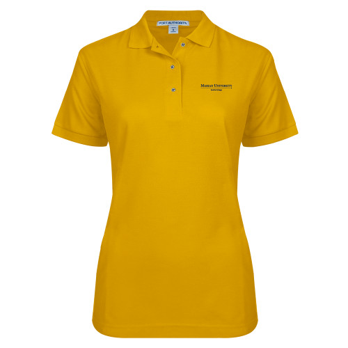  Womens Silk Touch Gold Pique Polo - Ancilla College