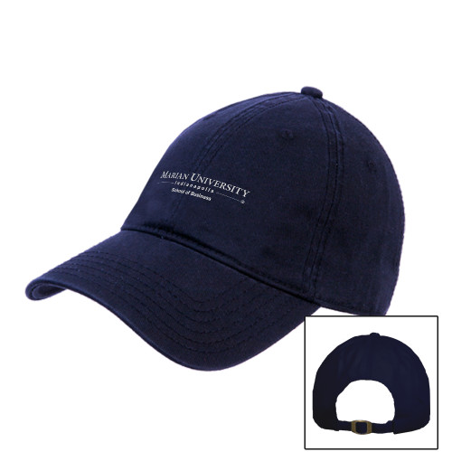  Navy Unstructured Adjustable Low Profile Hat - Byrum  School of Business Horizontal