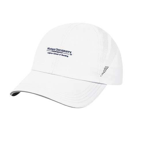  Womens White Performance Cap - Leighton School of Nursing