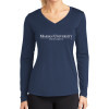 Thumbnail image for  Womens Navy Performance Long Sleeve V Neck Shirt
