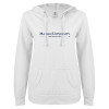 Thumbnail image for  ENZA Womens White V Notch Raw Edge Fleece Hoodie